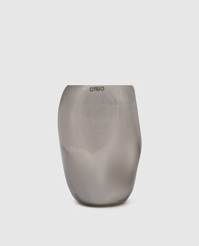 Onno Свічка Cape Smoked Grey XL з ароматом Muse в скляному свічнику ON511M