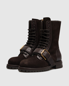 Dolce&Gabbana Коричневые замшевые ботинки CT1127A3S76