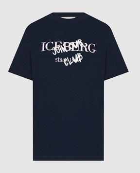 Iceberg Голубая футболка с вышивкой логотипа F0106325