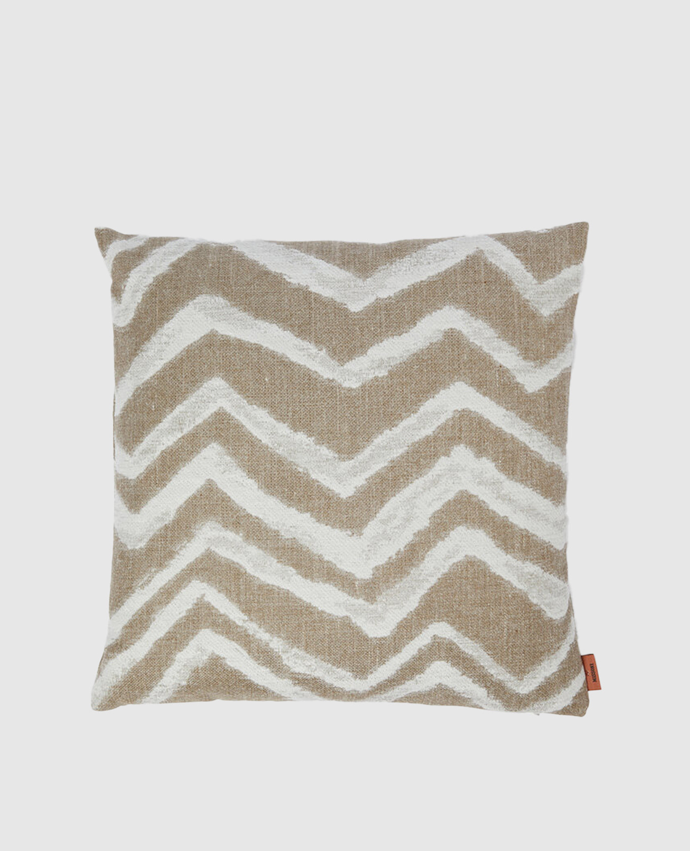 Декоративная бежевая пухово-перьевая подушка Graffiti