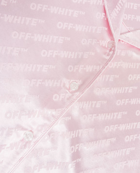 Off-White Дитяча рожева сорочка з візерунком логотипа 44GGG002S26F001