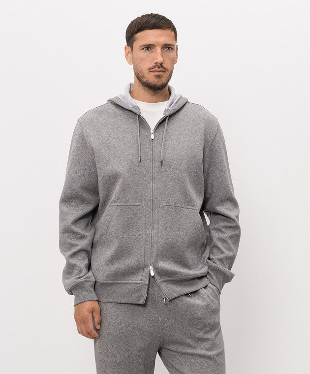 Brunello Cucinelli Спортивна куртка сірого кольору MM8319069G зображення 3