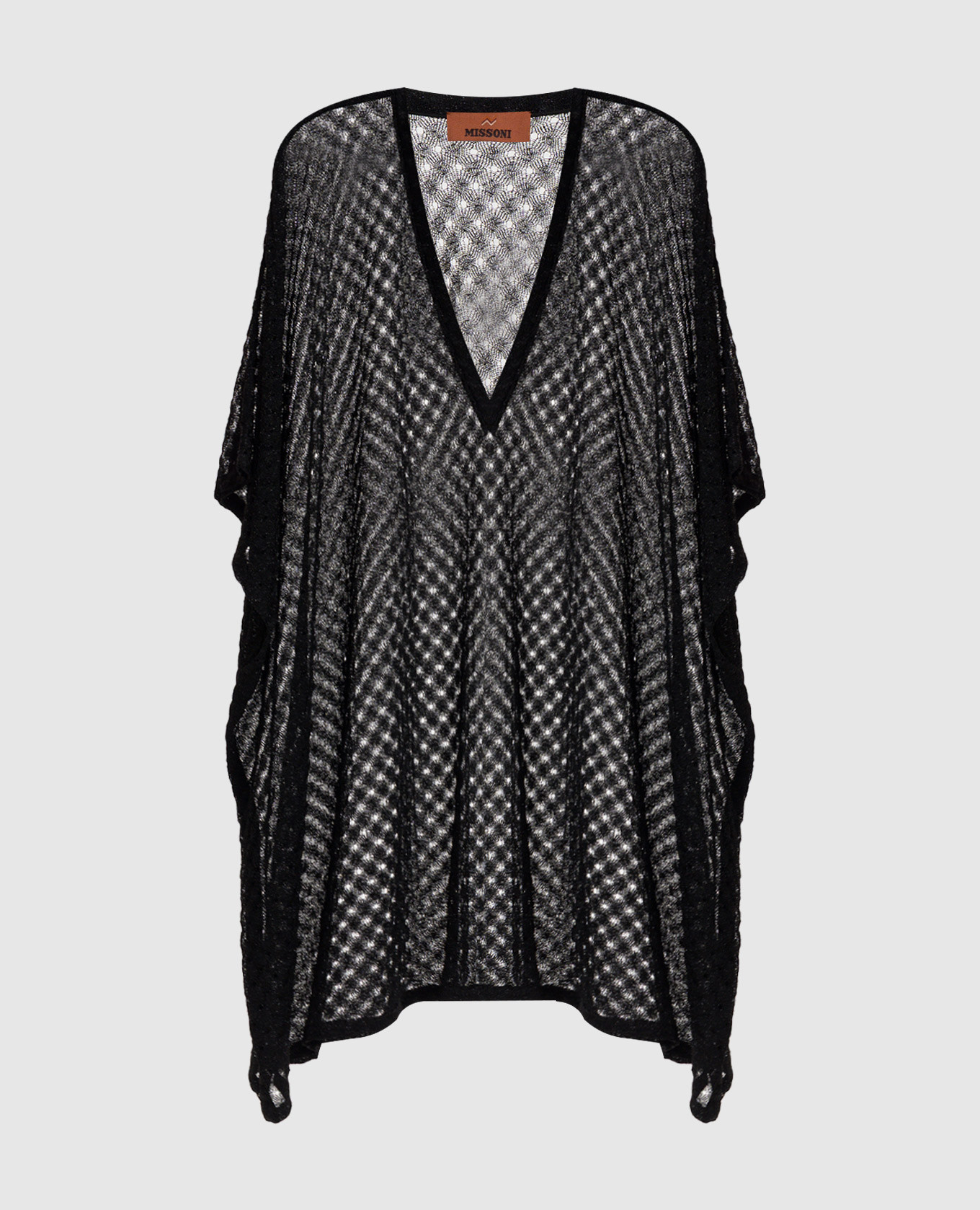 Чорна пляжна сукня з люрексом