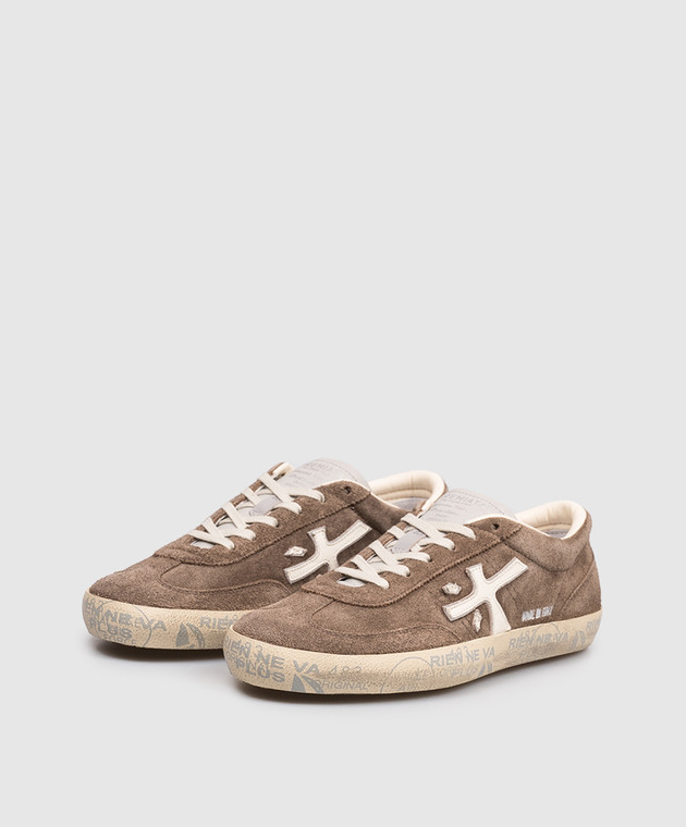 Premiata Коричневі замшеві кросівки Davidd DAVIDD8094 зображення 2