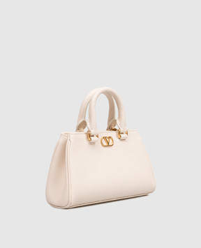 Valentino Бежева шкіряна міні-сумка VLogo Signature 9W2P0BA9SNP