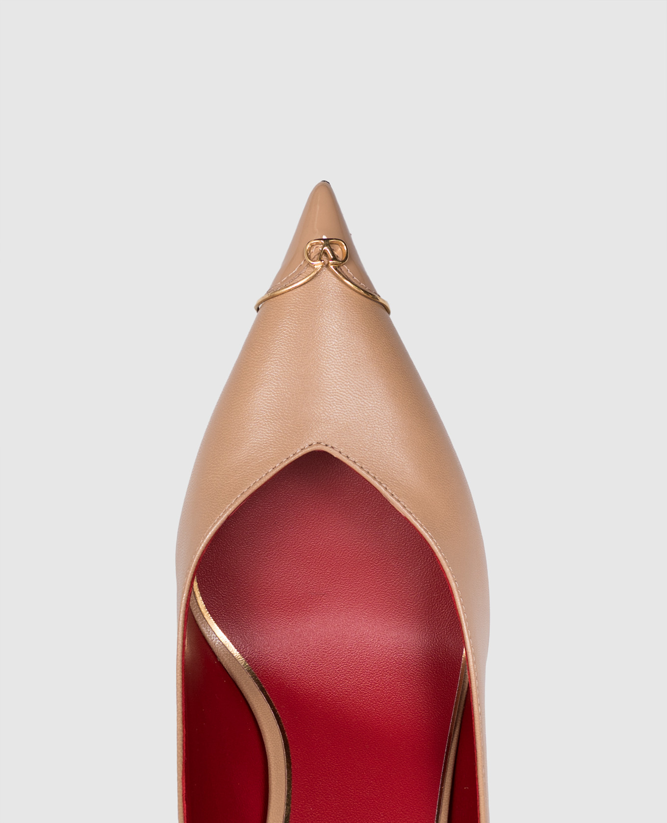 Valentino Коричневі шкіряні туфлі з логотипом VLogo 9W2S0QD7YEA зображення 6