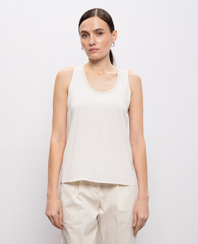 Peserico Біла майка із шовком E0898107000