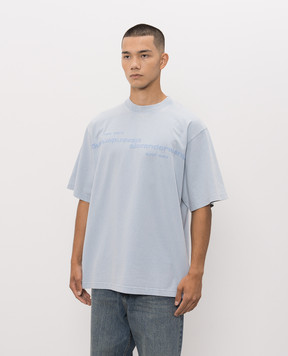 Alexander Wang Блакитна футболка з принтом логотипа UCC3261926m