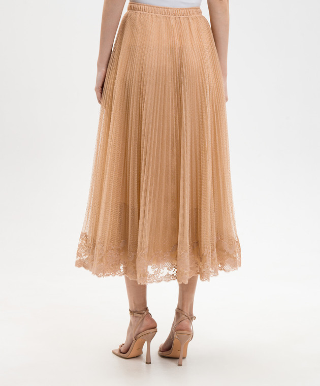 Ermanno Scervino Бежева спідниця з мереживом D482O756FDUJP зображення 4