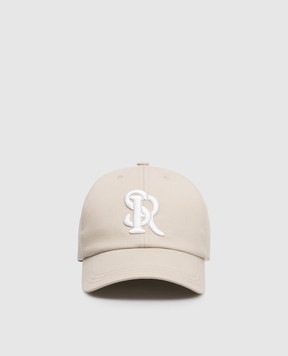 Stefano Ricci Дитяча бежева кепка з вишивкою монограми логотипа YCV610028FCTC800
