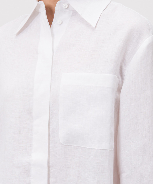 Max & Co Біла сорочка Gattoni з льону MCOGATTONI зображення 5