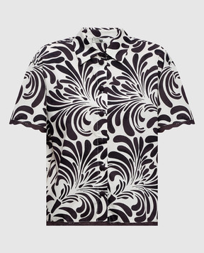 Twinset Бежевая рубашка в контрастный принт 261LM2QBB