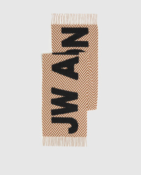 JW Anderson Шарф з вовною з нашивкою логотипа SA0011FA0501