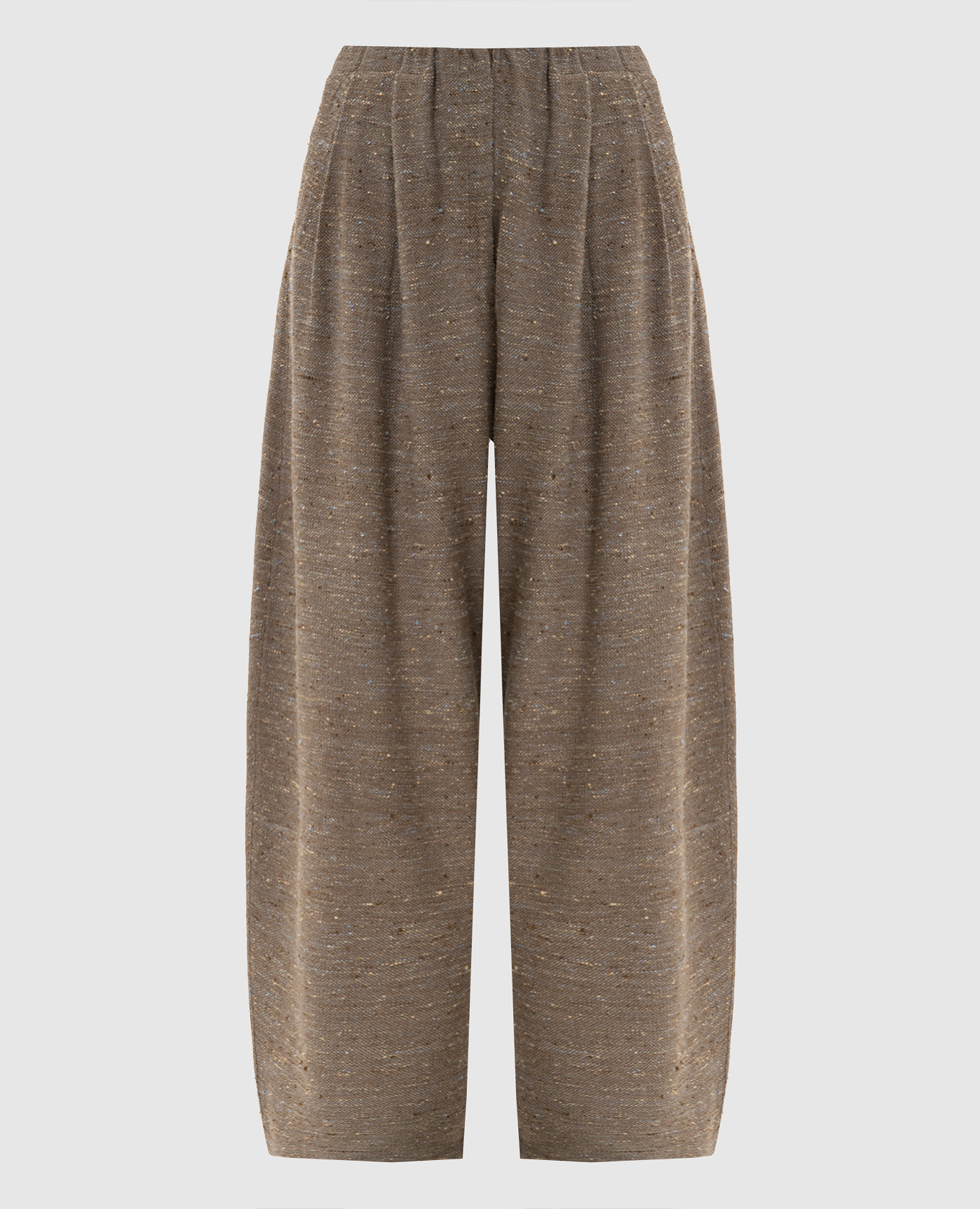 Коричневые брюки с шелком