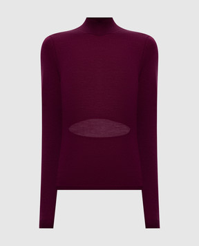Jil Sander Бордовый гольф из шерсти J02GP0280J14872