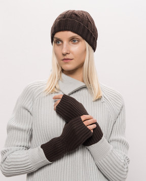 Allude Коричнева шапка з кашеміру 26511223