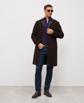 Stefano Ricci Фіолетовий джемпер з кашеміру та шовку K808101L01F25478