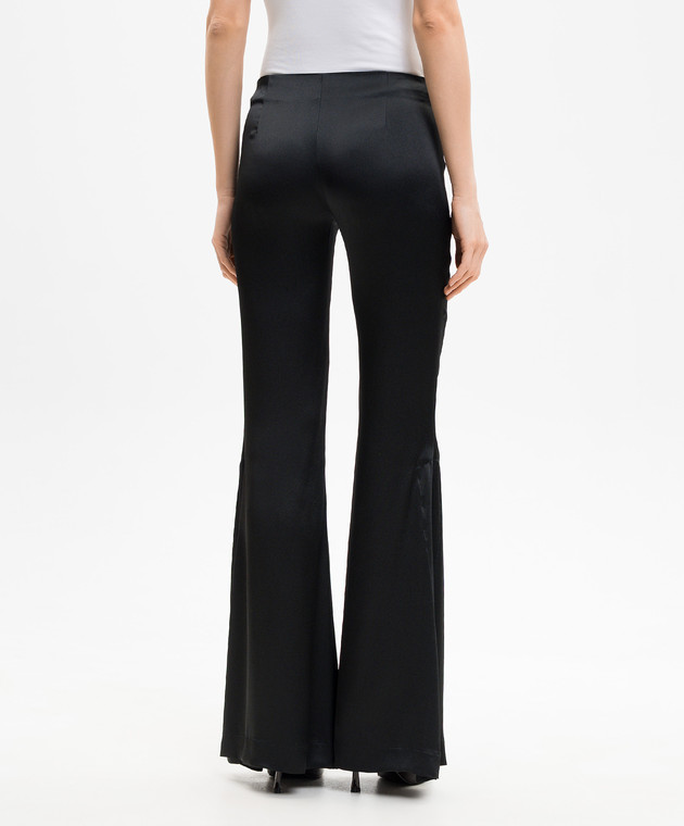 Dondup Чорні штани кльош із шовком з розрізами DP882SF0106DXXX зображення 4