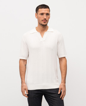 Canali Біле поло у візерунок MK02463C1178
