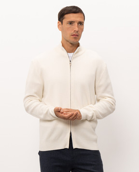 Canali Кардиган из кашемира цвета айвори MK02546C0022