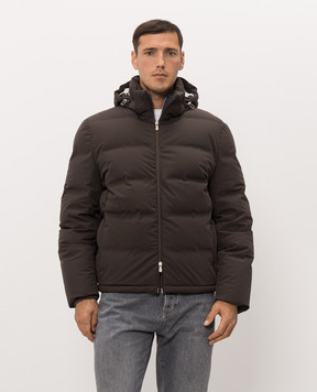 Brunello Cucinelli Коричневий пуховик MV4061836