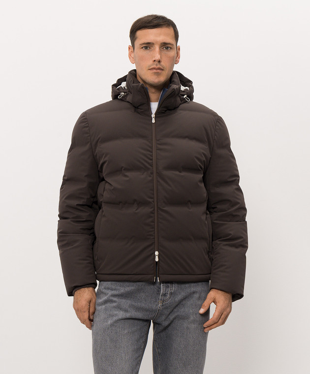 Brunello Cucinelli Коричневый пуховик MV4061836 изображение 3