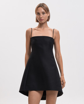 Balenciaga Чорна сукня з вовни та шовку A00291TUT22