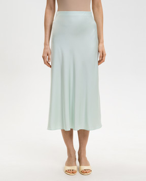 Allude Зеленая медная юбка из шелка 26284005