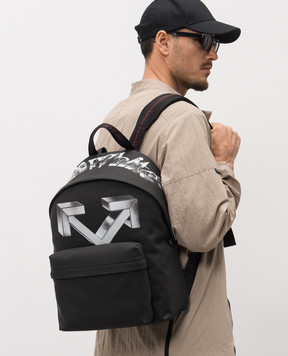 Off-White Чорний рюкзак Rubber OMNB123F25FAB005