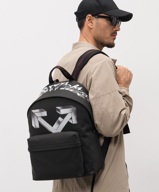 Off-White Чорний рюкзак Rubber OMNB123F25FAB005 зображення 2