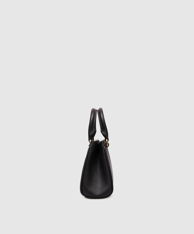 Valentino Черная кожаная сумка-мини VLogo 9W2P0BA9SNP изображение 4
