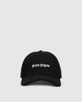 Palm Angels Черная кепка с вышивкой логотипа PMLB104S26FAB004