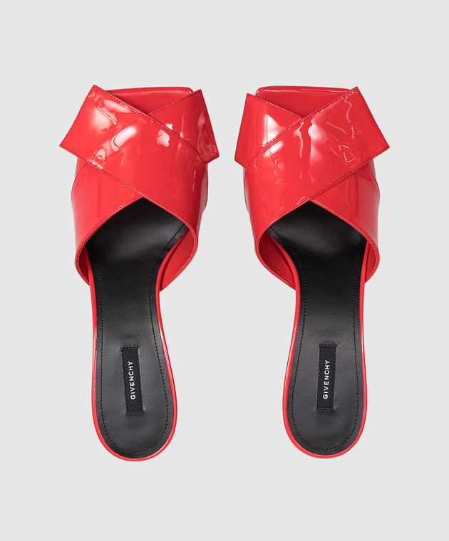 Givenchy Красные кожаные лакированные мюли BE30BFE2H5 изображение 4