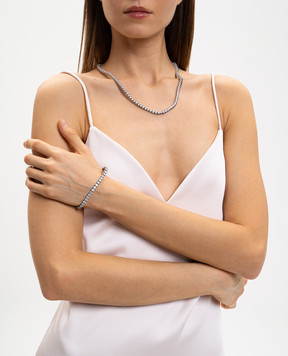 Darkai Сріблястий браслет Tennis з білим золотом DIBR0050