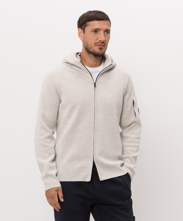 C.P. Company Серая спортивная куртка с шерстью MKN097A110149A изображение 3