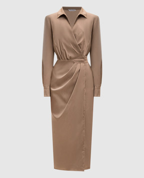 Max Mara Коричнева сукня на запах MXMBETA MXMBETA