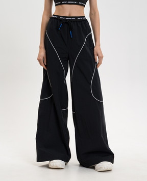 Off-White Чорні спортивні штани з контрастним логотипом 2VI019S26FAB001