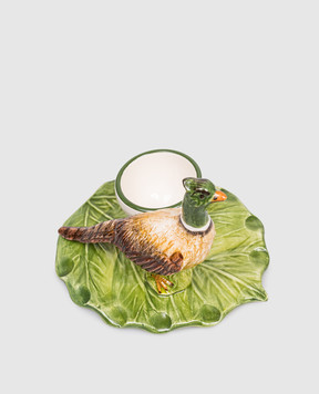 Au Bain Marie Зеленая керамическая подставка для яйца Pheasant ABMBACOQ1