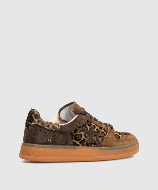Premiata Коричневые кожаные кроссовки Quinn QUINND8643 изображение 3