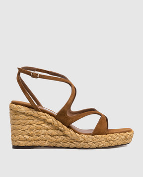 Jimmy Choo Коричневі замшеві босоніжки Ayla AYLA85CUG