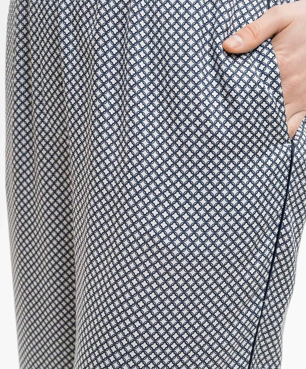 Peserico Белые брюки в принт эмблемы M0430108186 изображение 5