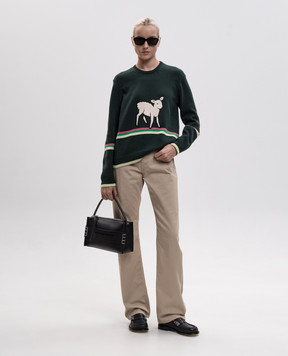 JW Anderson Бежеві джинси з патчем логотипа DT0124PG1933
