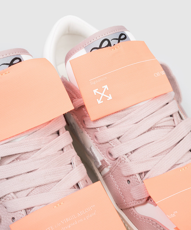 Off-White Комбинированные розовые кроссовки 3.0 Off Court OWIA28ES26LEA001 изображение 5