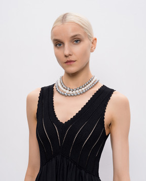 Madreperla Серые многослойные бусы 193392