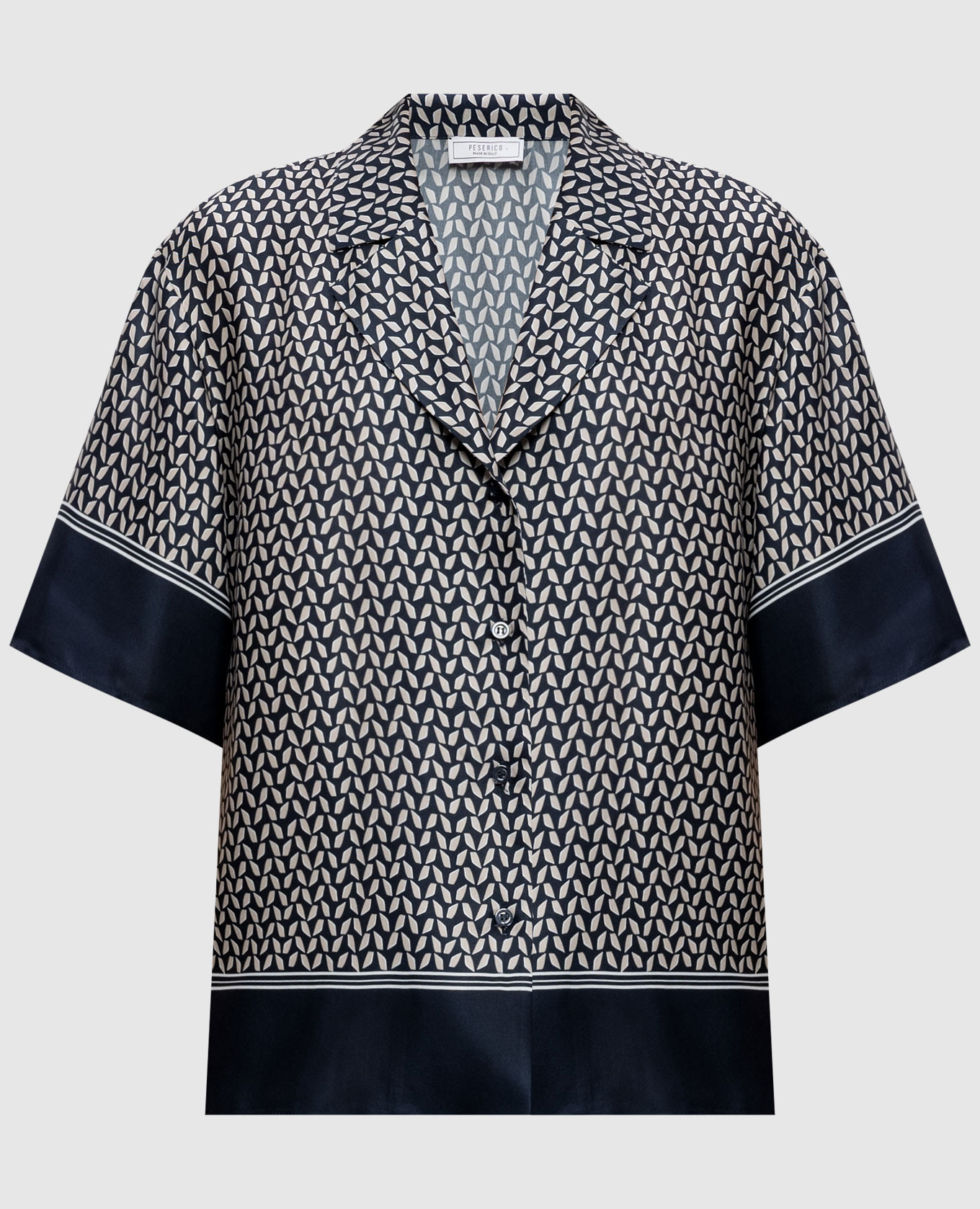 Синя блуза в принт