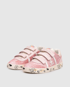 Premiata Дитячі рожеві комбіновані кросівки Andy 242094022735