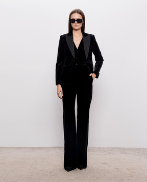 Max Mara Черный бархатный жакет EFILANTE MSEFILANTE