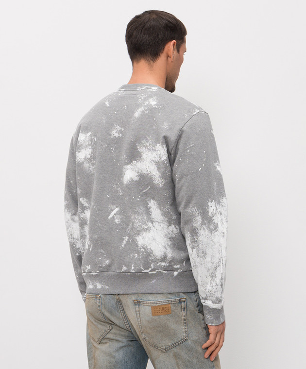 Maison Margiela MM6 Сірий світшот в принт SH2GU0033S25337 зображення 4