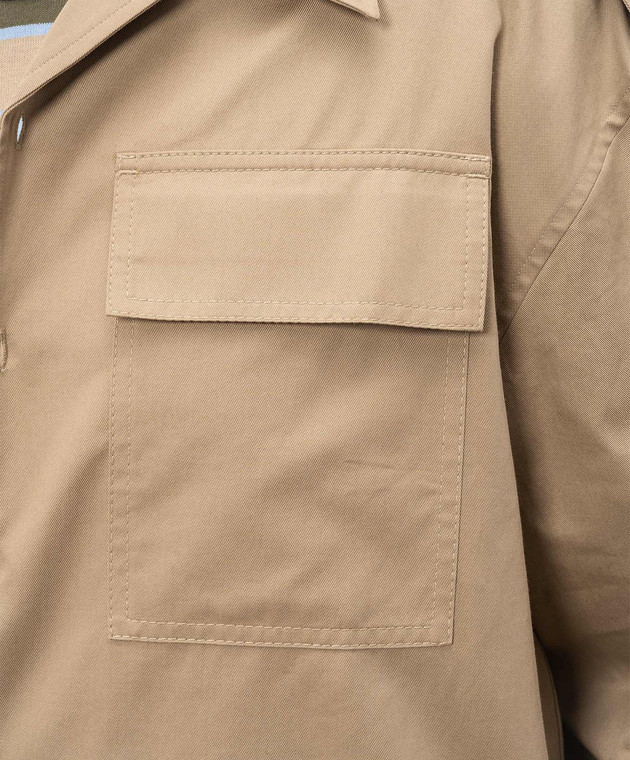 Ami Paris Бежева сорочка з емблемою HSH814CO0214 зображення 5