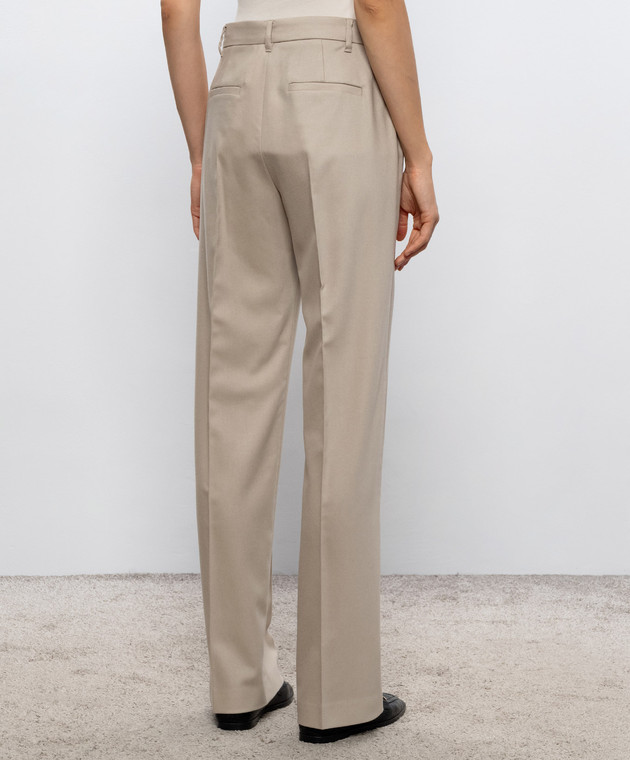 Max Mara Бежевые брюки COTTAGE из шерсти SMMCOTTAGE изображение 4